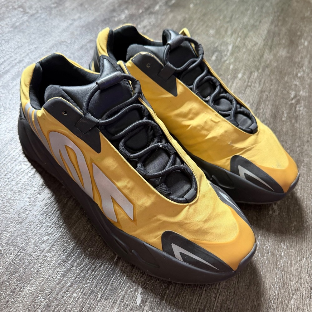 Adidas Yeezy Boost 700 MNVN Mens 12.5 Honey Flux Yellow Reflective  Sneaker